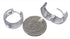 Cubic Zirconia Sterling Silver Hoop Post Earrings Jewelry AS55300